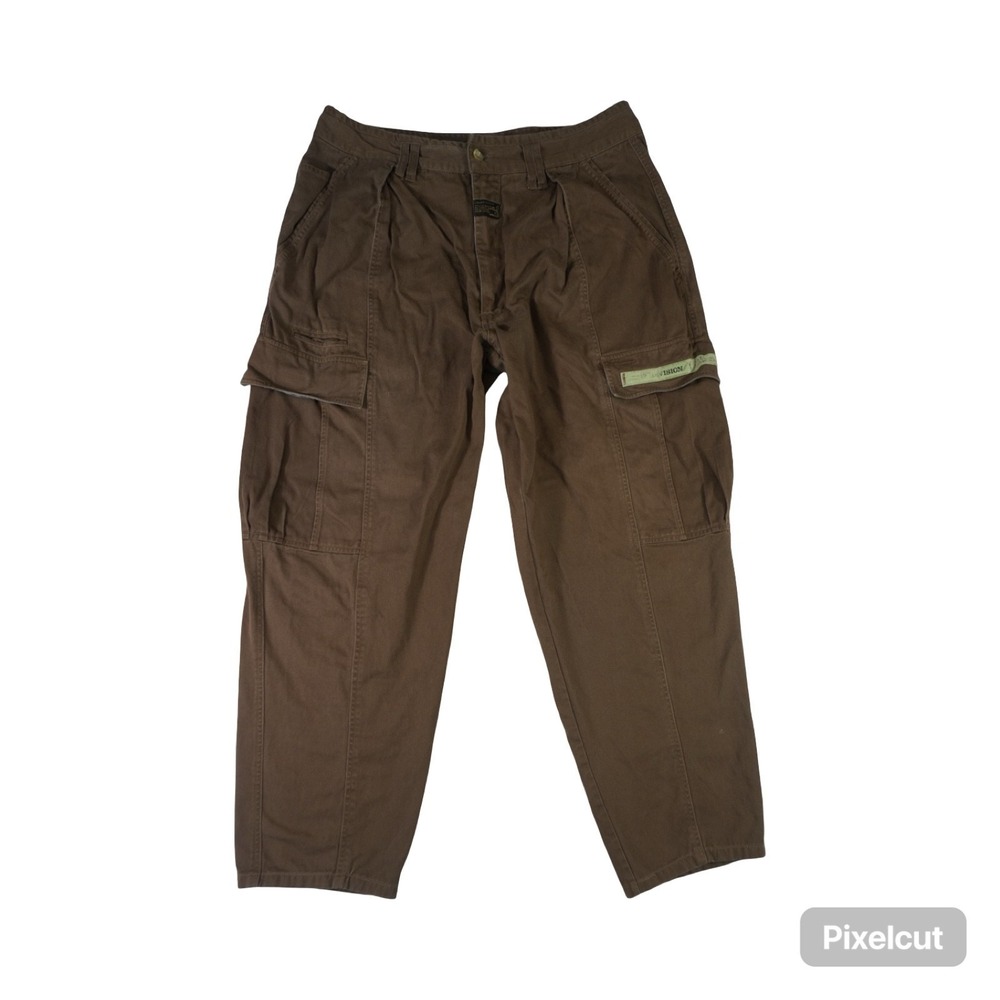 Vintage Jordache Standard Equipment Cargo Pants Mens 38x34 Brown Cotton Retro